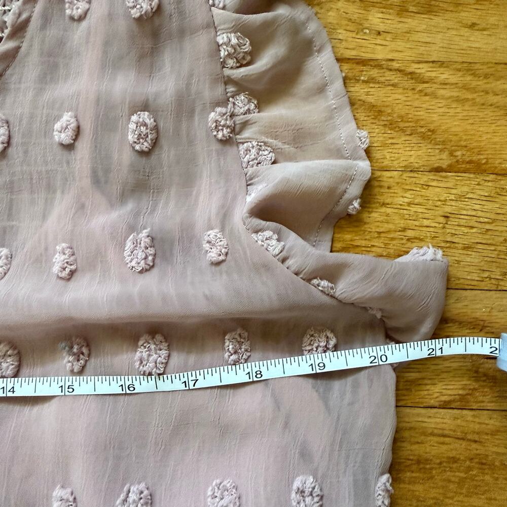 Arula Purple Clip Swiss Dot Tiered Semi Sheer Midi Dress Sz 1X (A) Cottage Boho - Picture 4 of 13